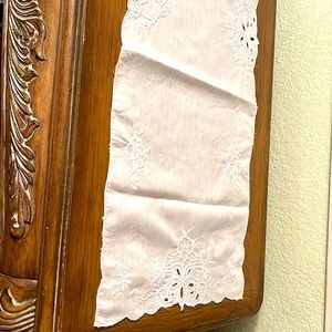 Vintage embroidered table runner